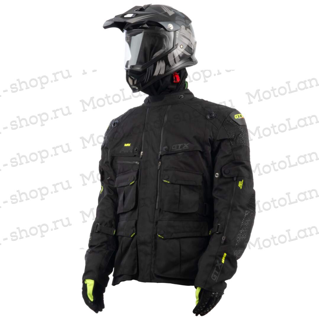 Куртка мотоциклетная (текстиль) GTX EJ-2402 BLACK (S)