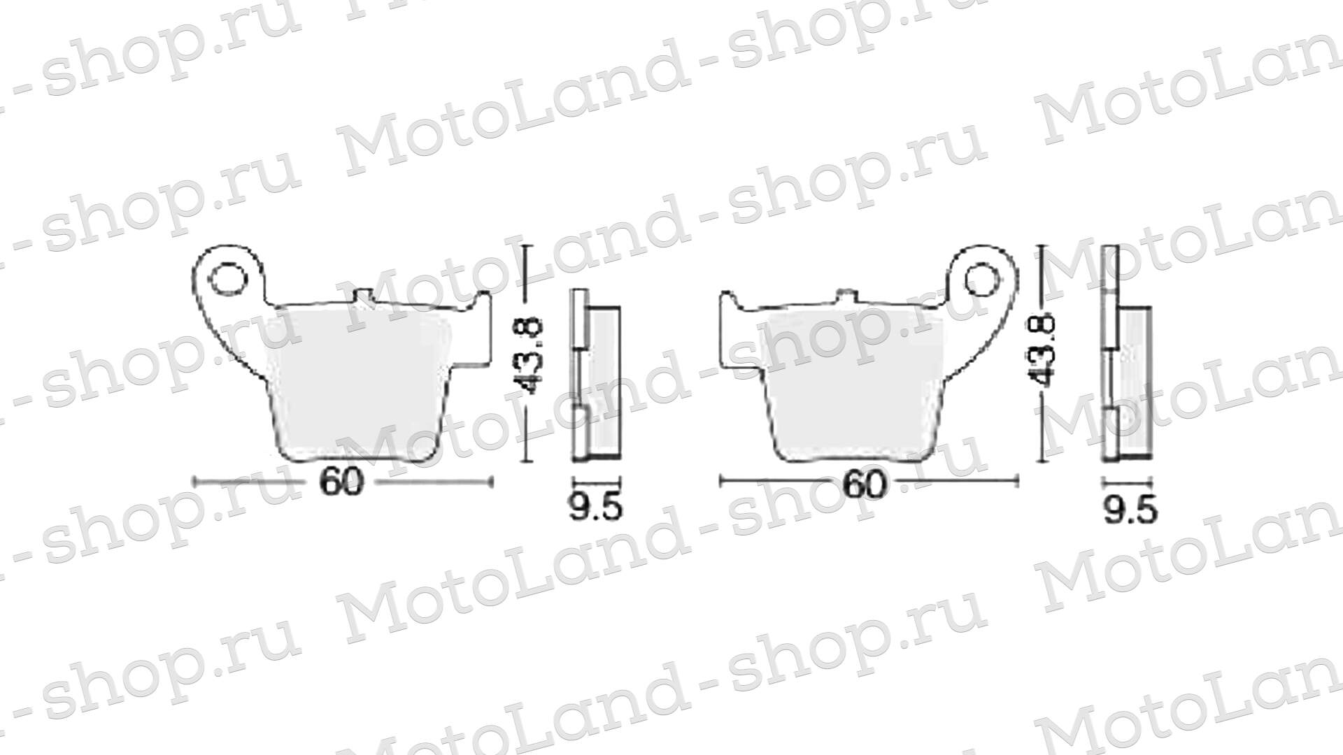 Колодки тормозные дисковые №20 X-TECH (less-metallic) медь