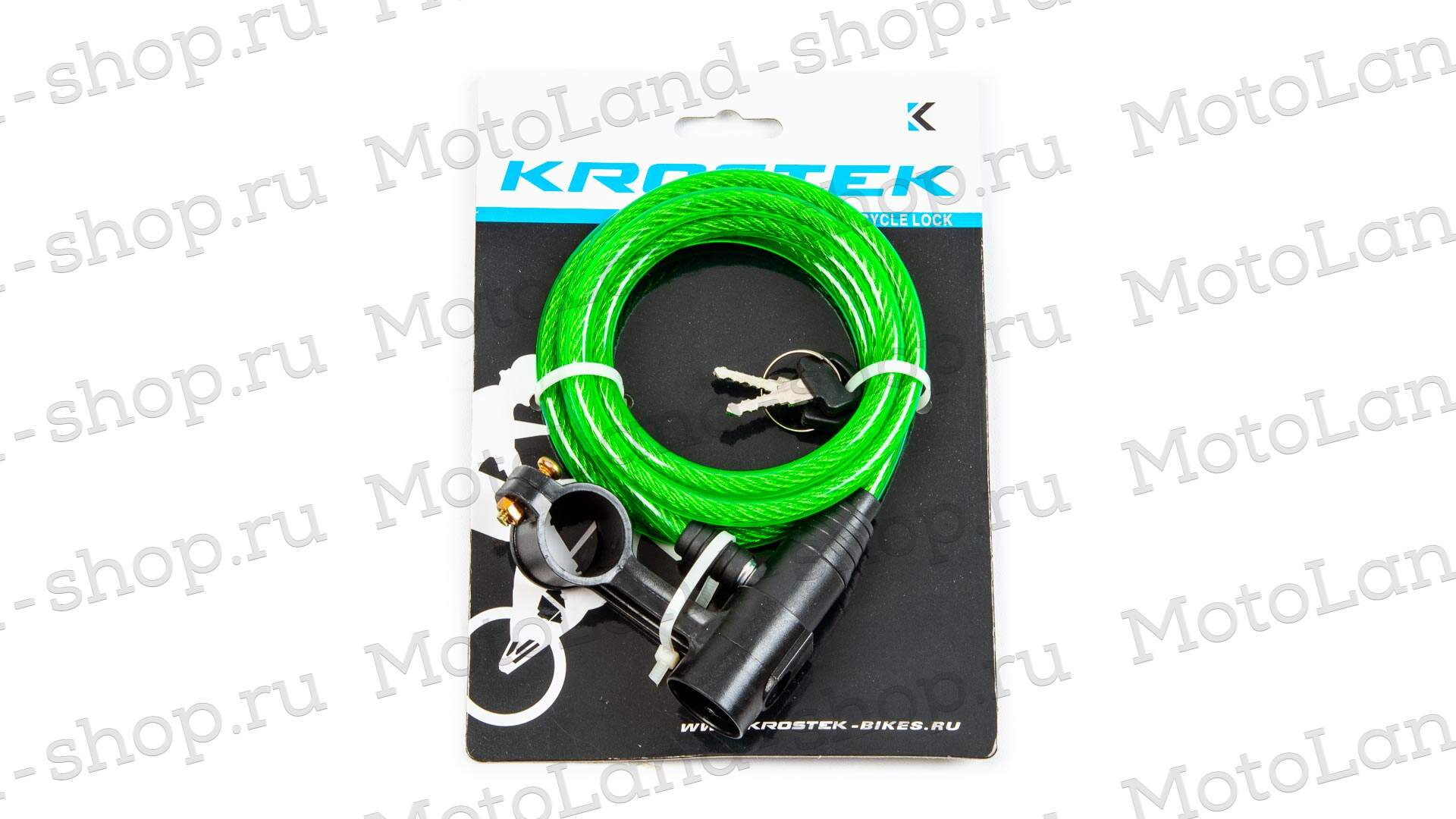 Противоугонный замок CL09060 (8*1800мм) салатовый светоотражающий