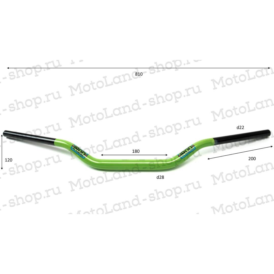 Руль 28мм №3 двухцветный зеленый