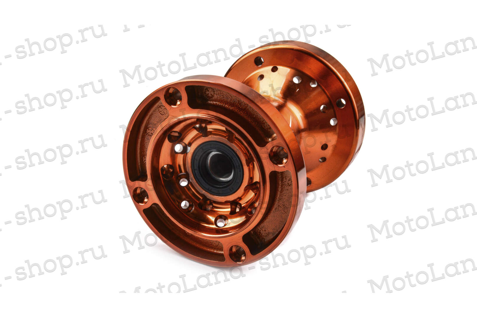 Ступица задняя CNC (R12"/14"/17" d=15mm) оранжевая (4x92x76/4x100x76 звезда/диск)