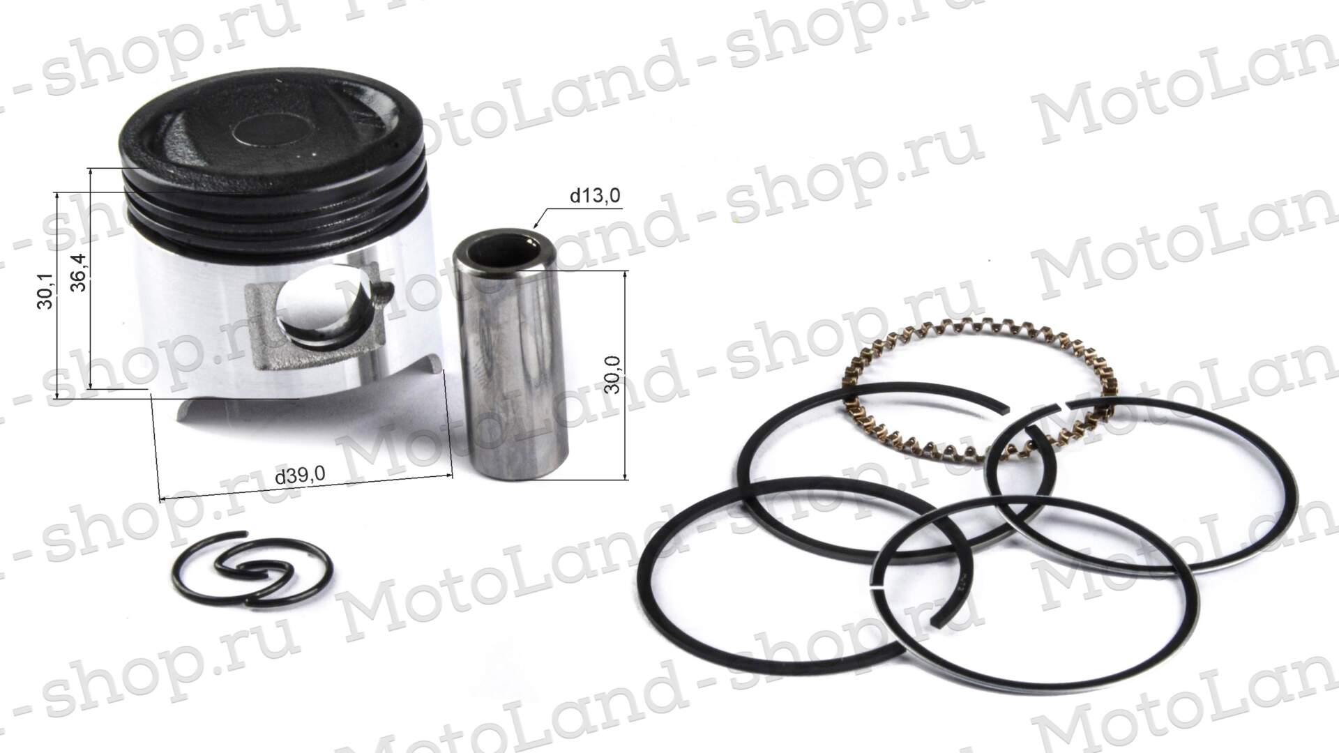 Поршень в сборе 139FMB 50см3 D=39 X-TECH