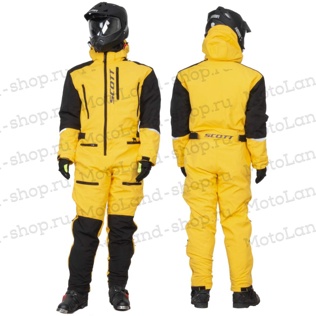Комбинезон для снегохода SCOTT DS Shell Dryo One Piece №1 yellow-black (текстиль) (M)
