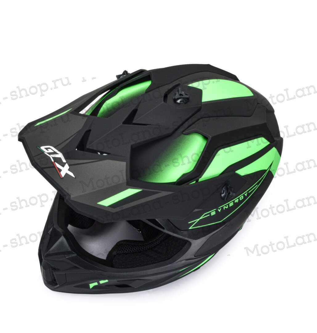 Шлем мото кроссовый GTX 635 №1 (M) GREEN