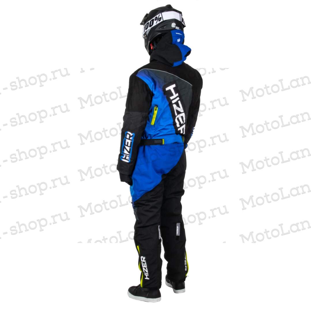 Комбинезон для снегохода HIZER №2 black-blue (текстиль) (XXL)