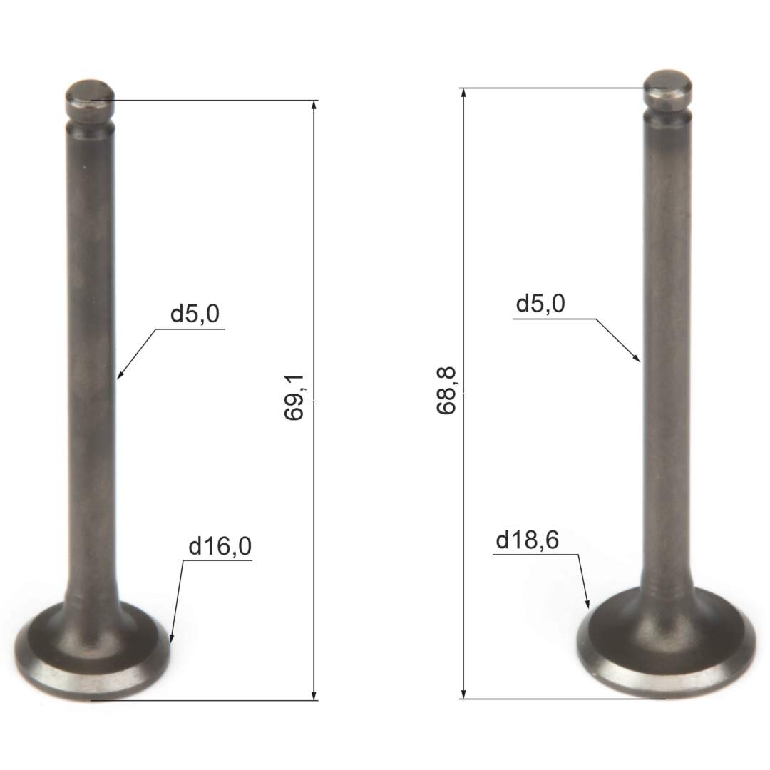 Клапаны 139QMB 50/80см3 (компл. 2шт)