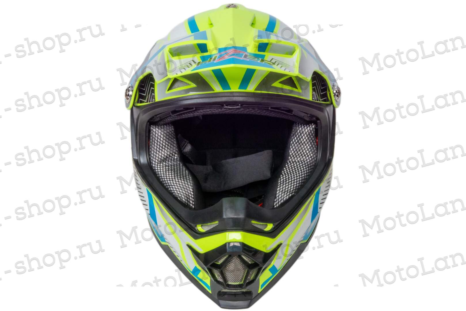 Шлем мото кроссовый HIZER B6196 №1 (M) yellow