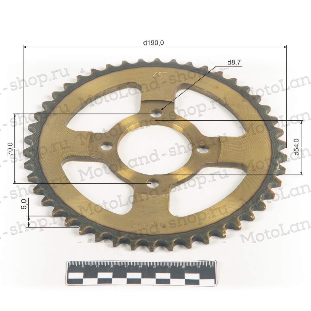 Венец, звезда ведомая (420-46) сталь, закаленные зубья Альфа/Дельта 4х70х54