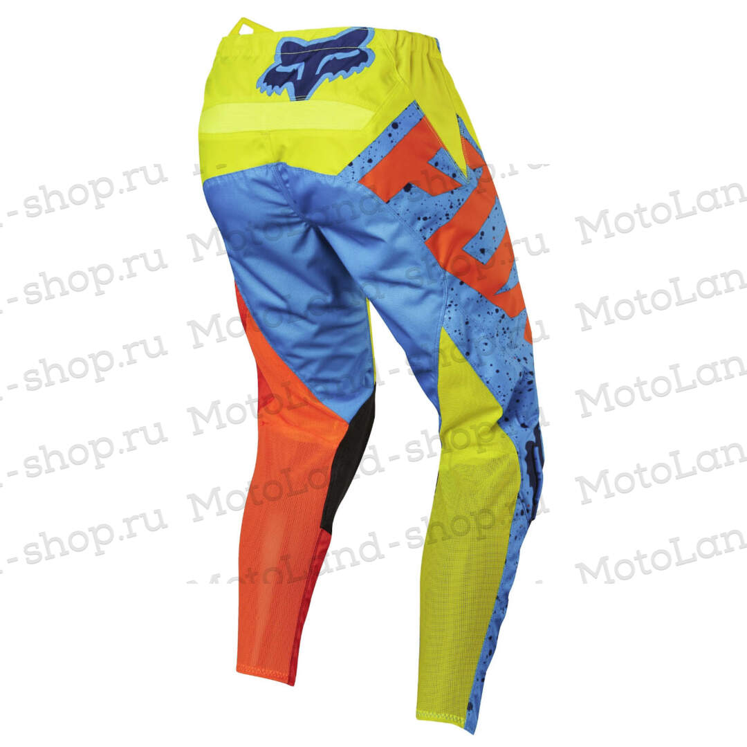 Штаны для мотокросса (детские) FOX №2 / Blue/Neon-Green (рост 145-155 см)