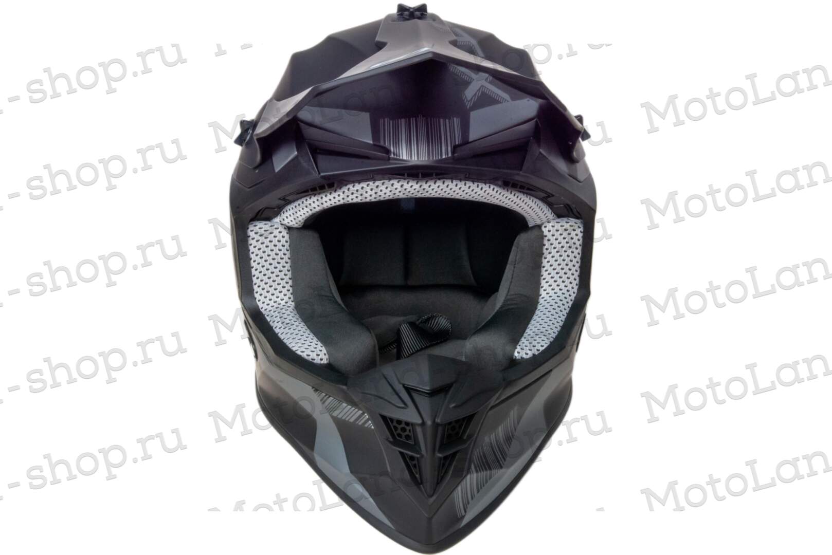 Шлем мото кроссовый GTX 633 №7 (M) BLACK/GREY