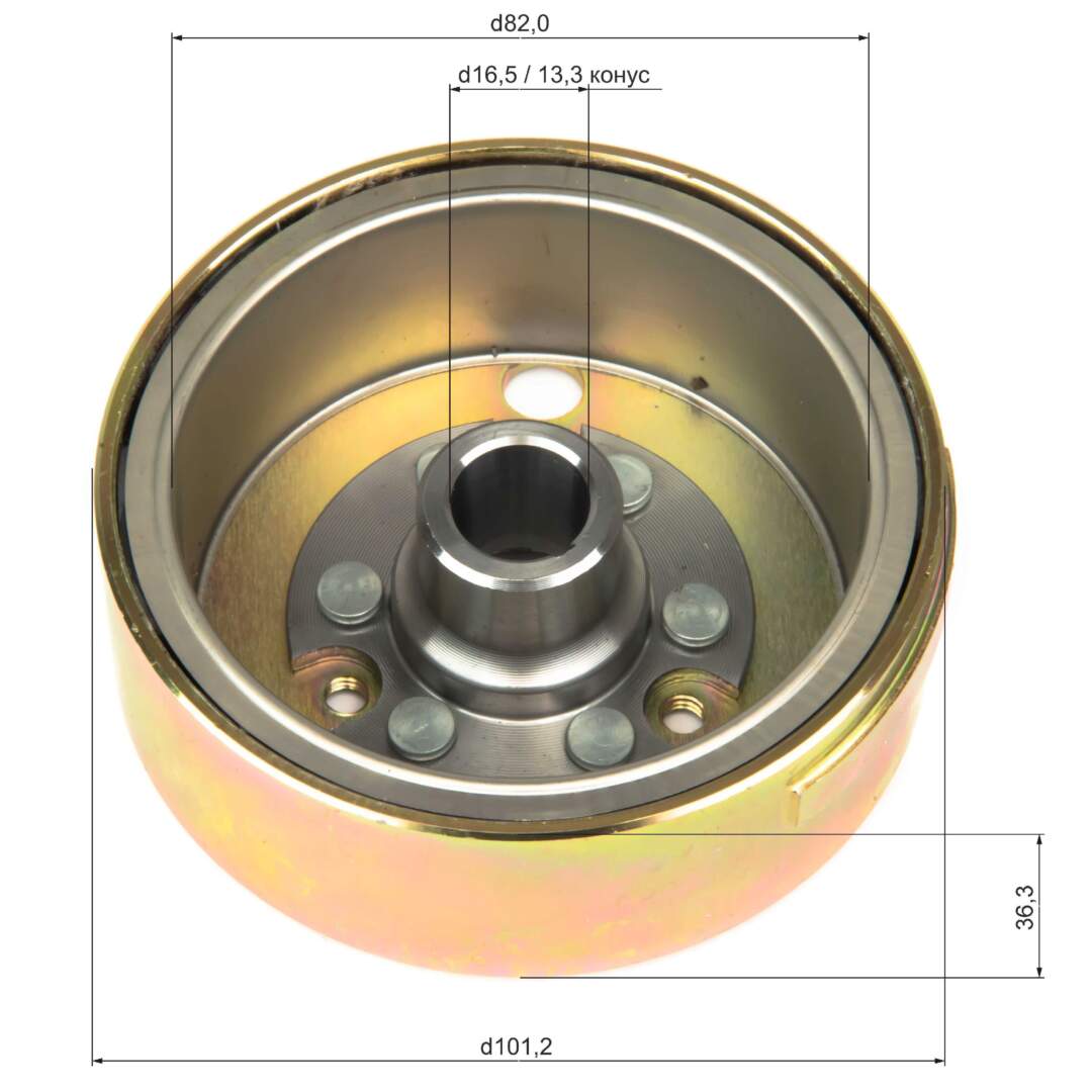 Ротор генератора (магнит) 1E40QMB (Stels QJ50)