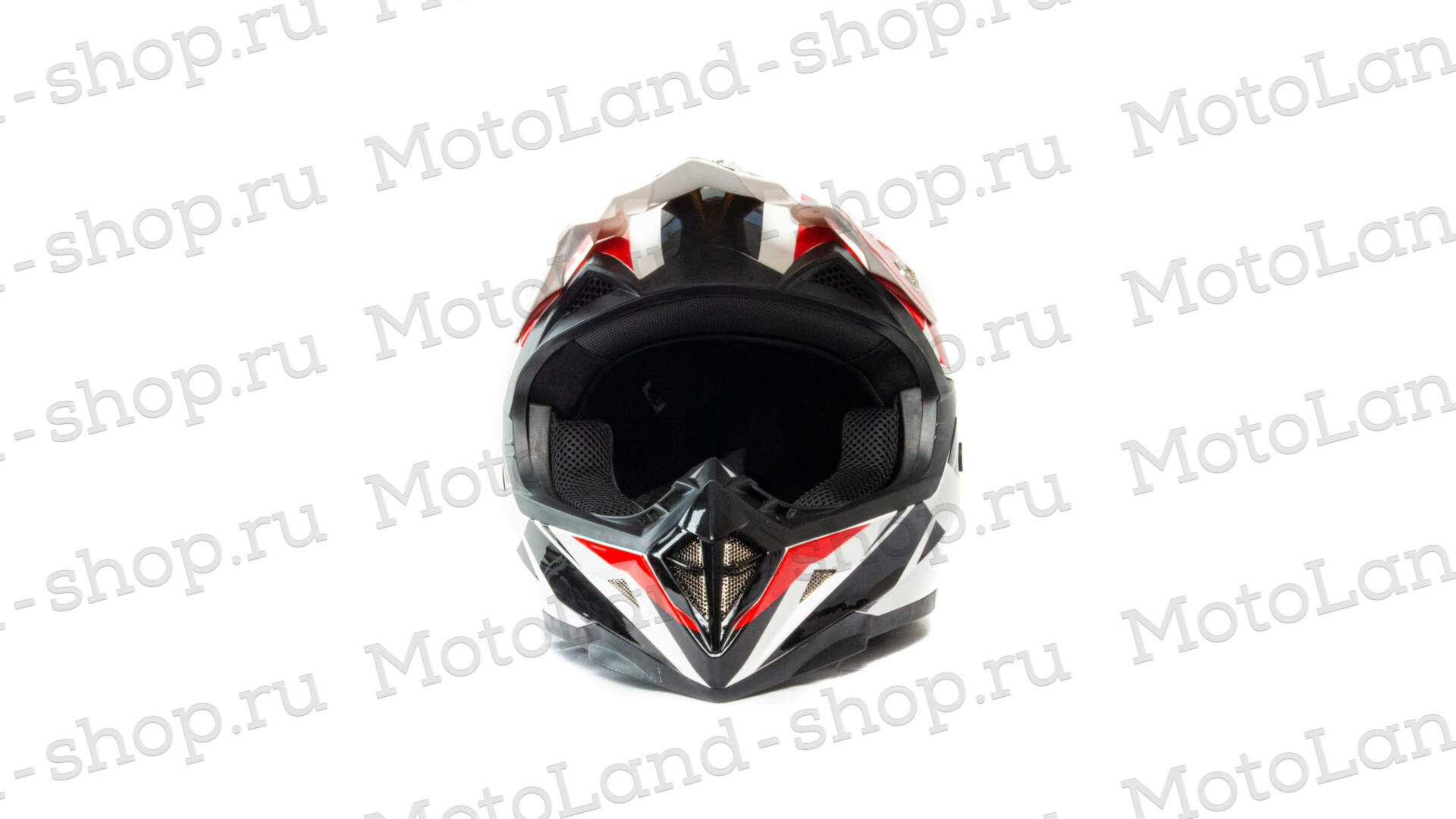 Шлем мото кроссовый HIZER 915 №9 (L) white/red/black