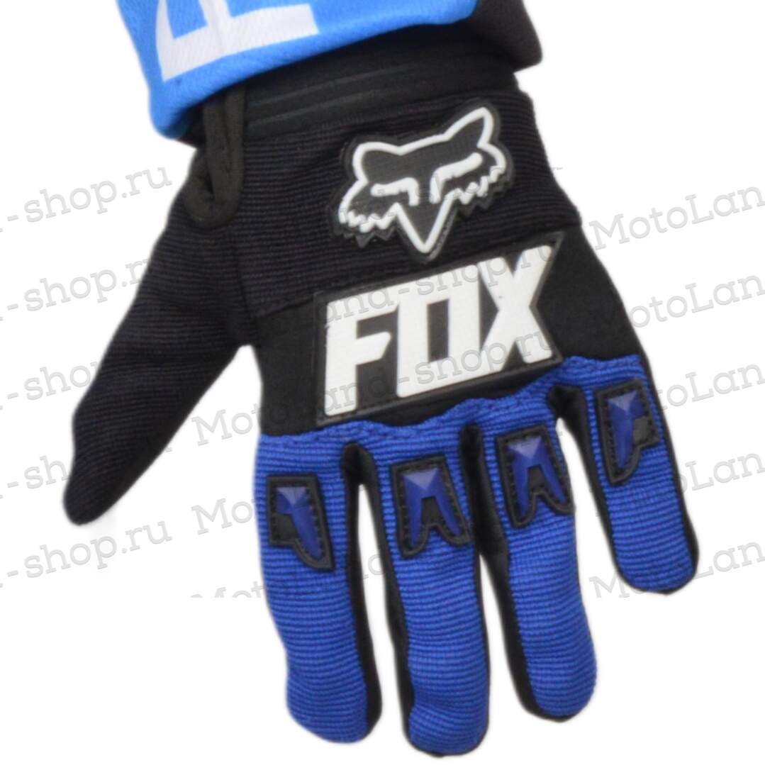 Перчатки мото (детские) FOX №3 Black/Blue (14 см/4-5 лет) мотокросс