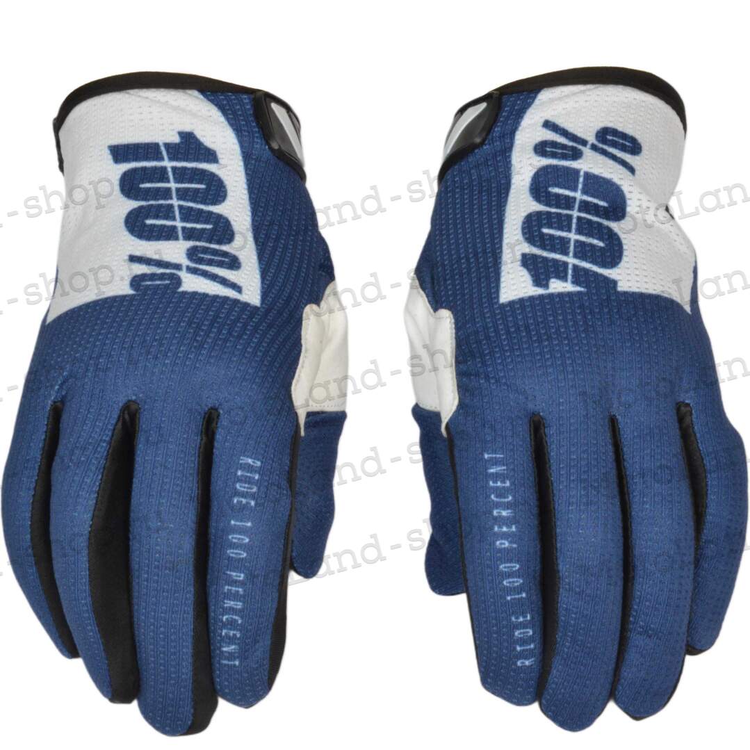 Перчатки мото 100% №1 blue/white (S) мотокросс