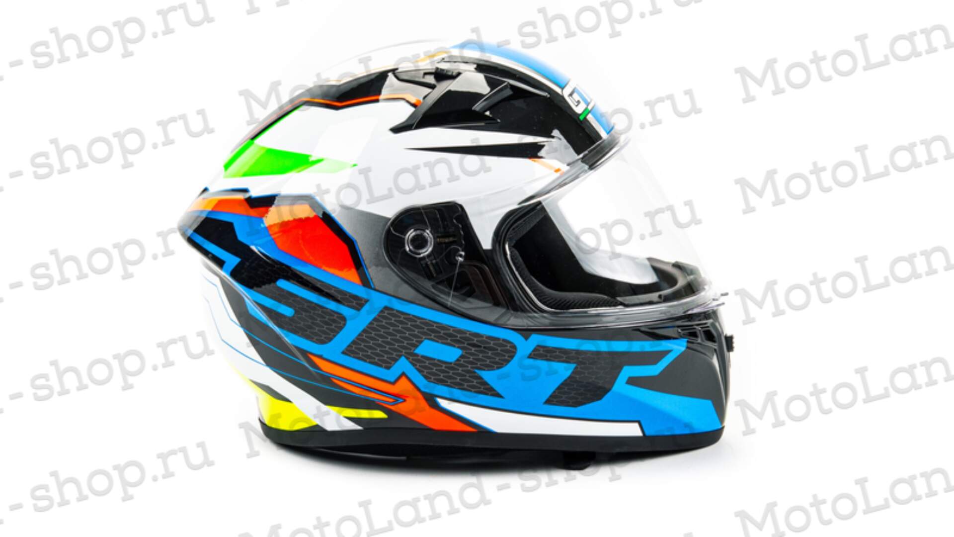 Шлем мото интеграл GTX 578 №2 (XL) BLACK/ ORANGE GREEN