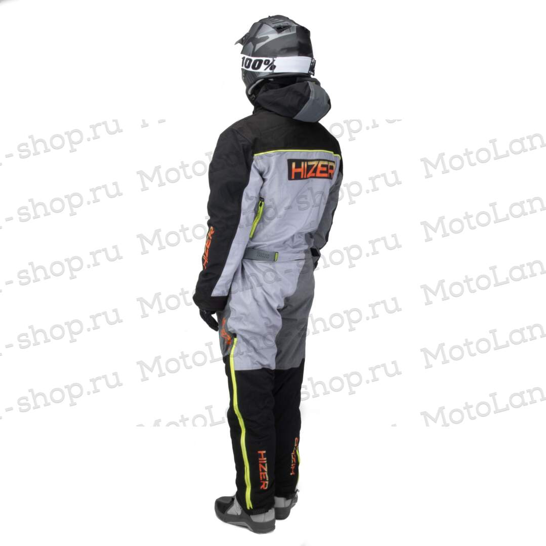 Комбинезон для снегохода HIZER №3 black-gray (текстиль) (XL)