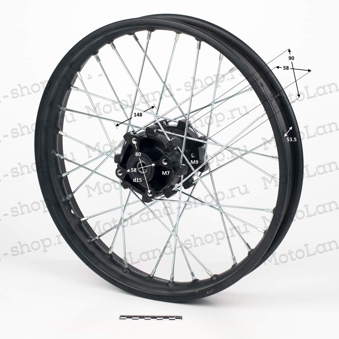 Обод задний 18" KAYO T2 кросс (с 2014 года) (2,15-R18 d=15) (4х90х58/4х80х58, звезда/диск)