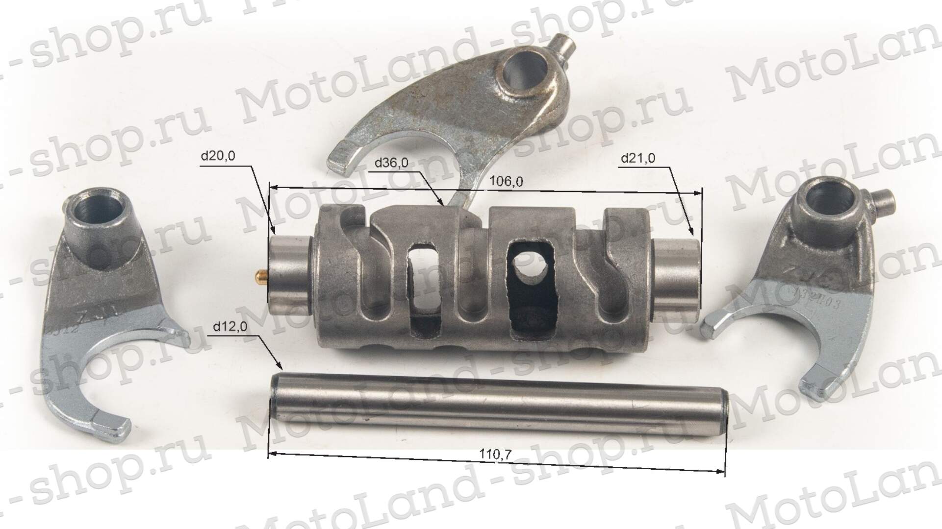 Копирный вал в сборе + вилки 172FMM-3A (CB250-F) 175FMM (CB300-F)