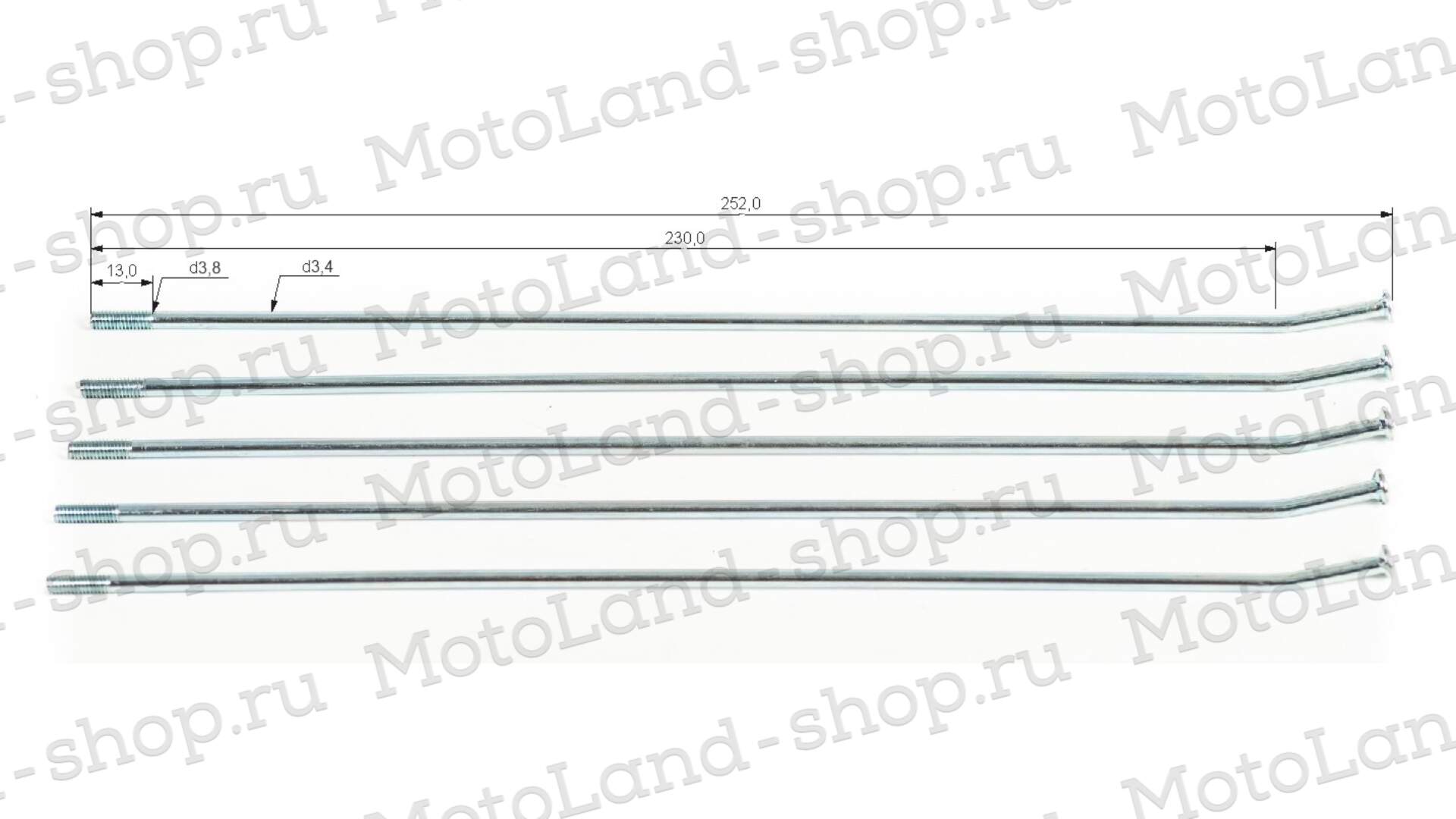 Спицы + ниппель 21" (компл.=32шт) KAYO T2