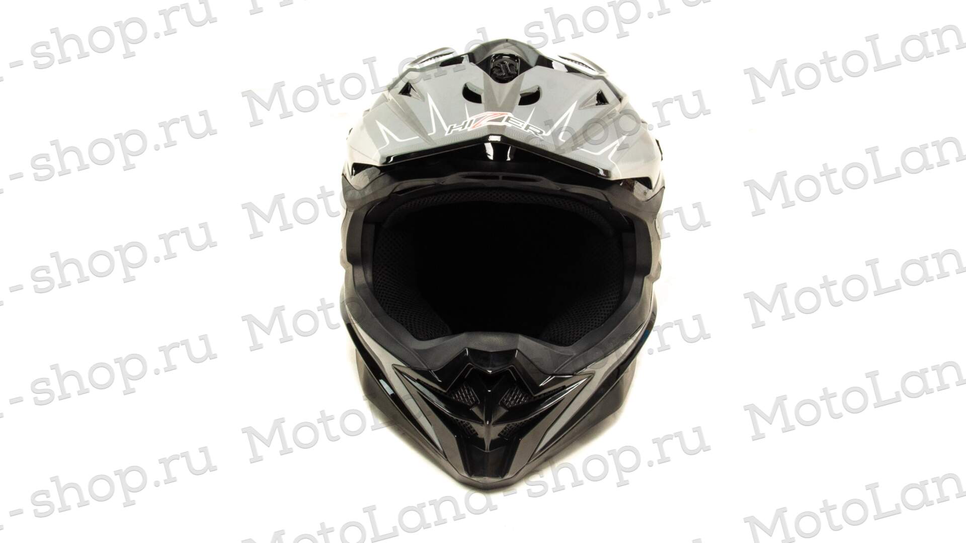 Шлем мото кроссовый HIZER J6803 №2 (M) BLACK/GREY