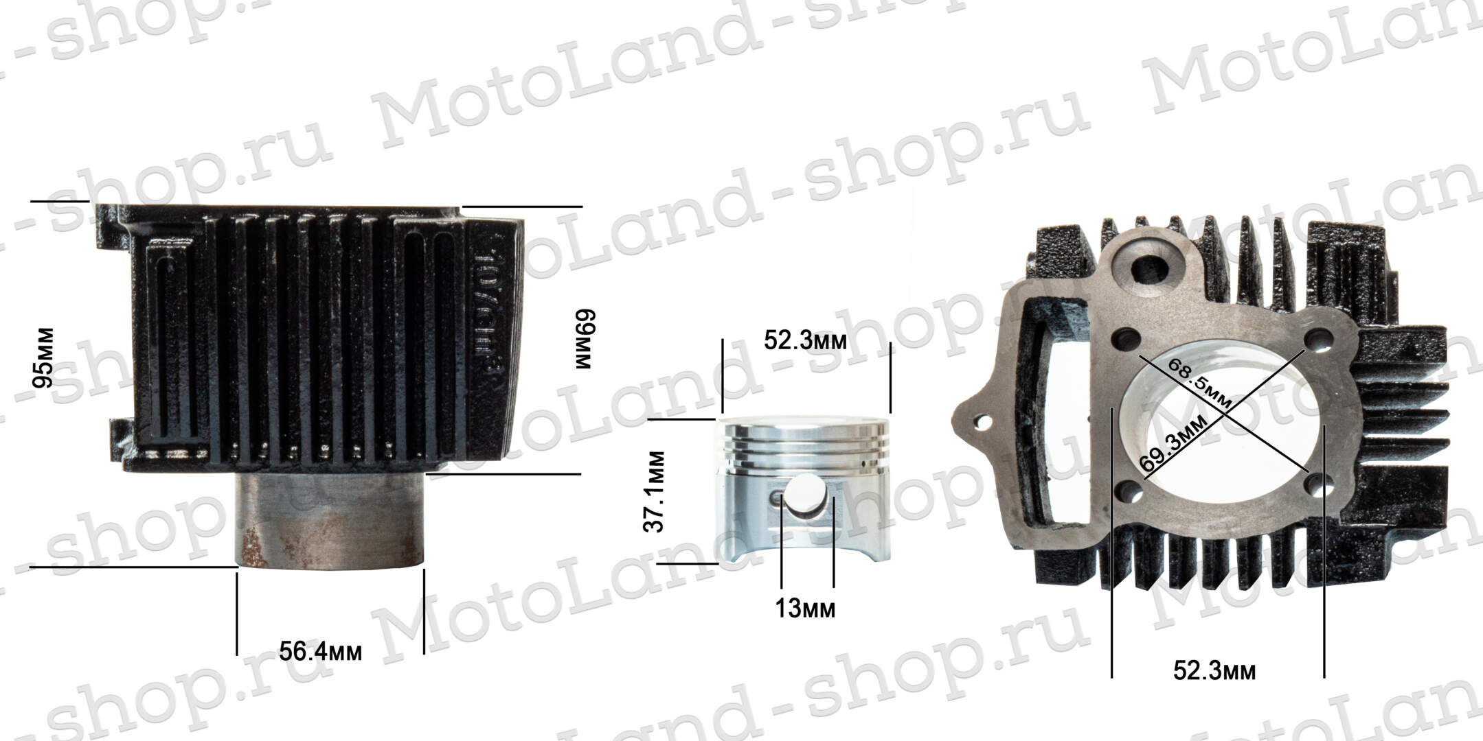 Цилиндро поршневая группа ( ЦПГ ) 152FMH-2 110см3 ZS X-TECH