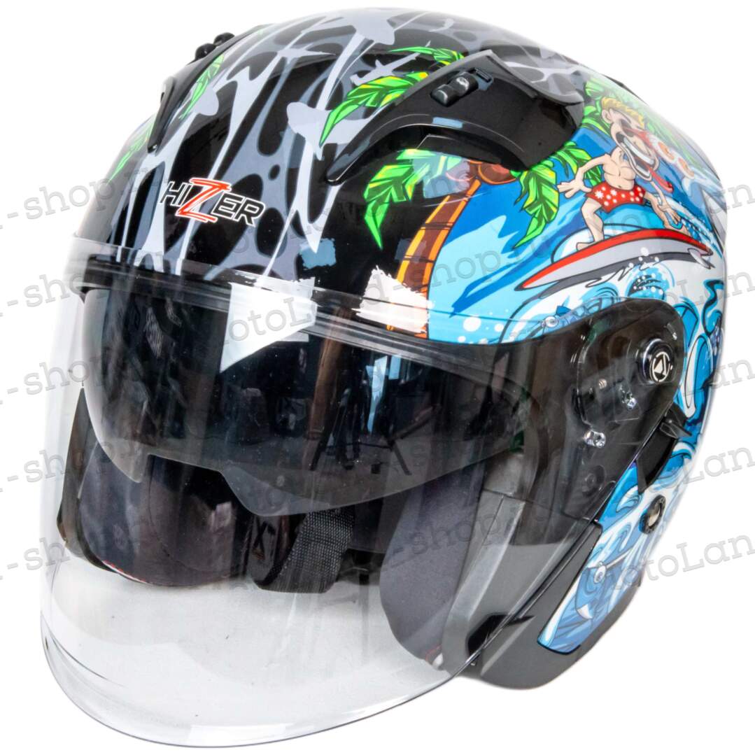 Шлем мото открытый HIZER 237 №1 (L) 
