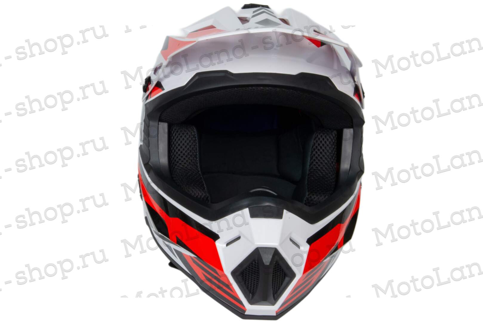 Шлем мото кроссовый HIZER J6801 №5 (L) white/red