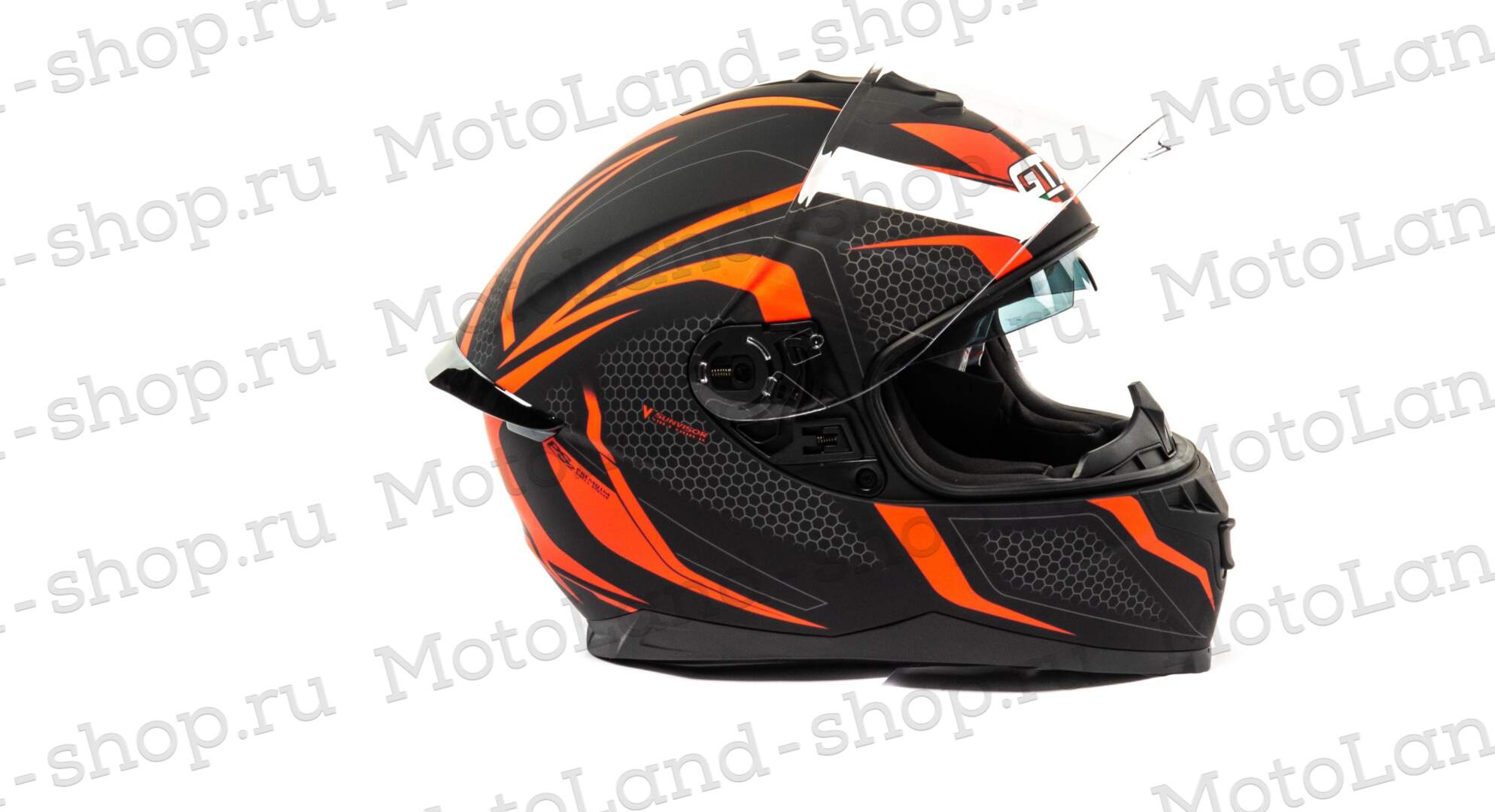 Шлем мото интеграл GTX 5672 №4 (XL) BLACK/RED GREY