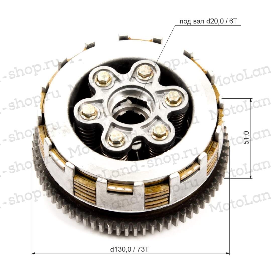 Барабан сцепления в сборе 162FMJ,164FML (CGN150, CGN200)