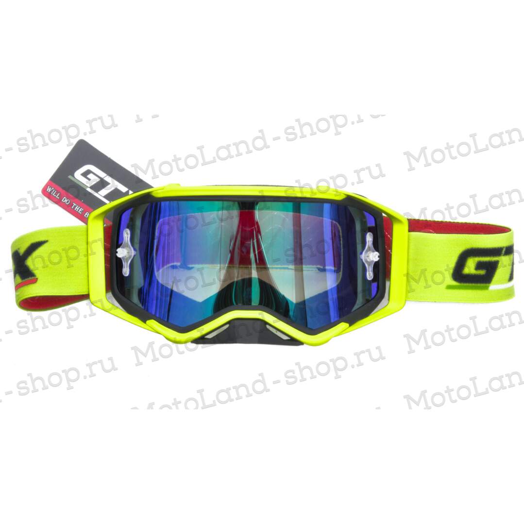 Очки Мотокросс GTX 5027 салатовые