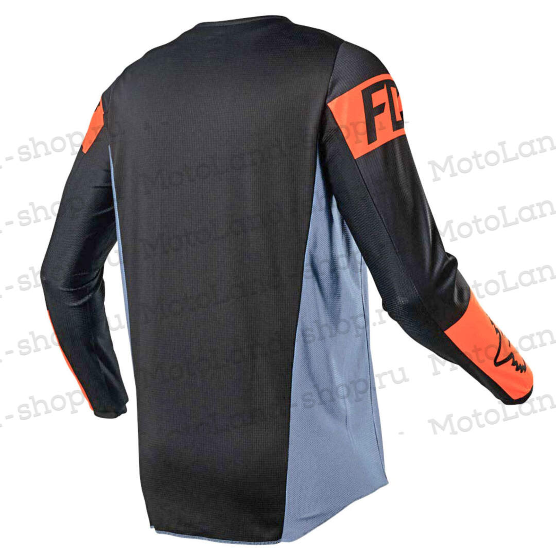 Джерси/футболка для мотокросса (детская) FOX №4 / Grey/Orange (рост 145-155 см)