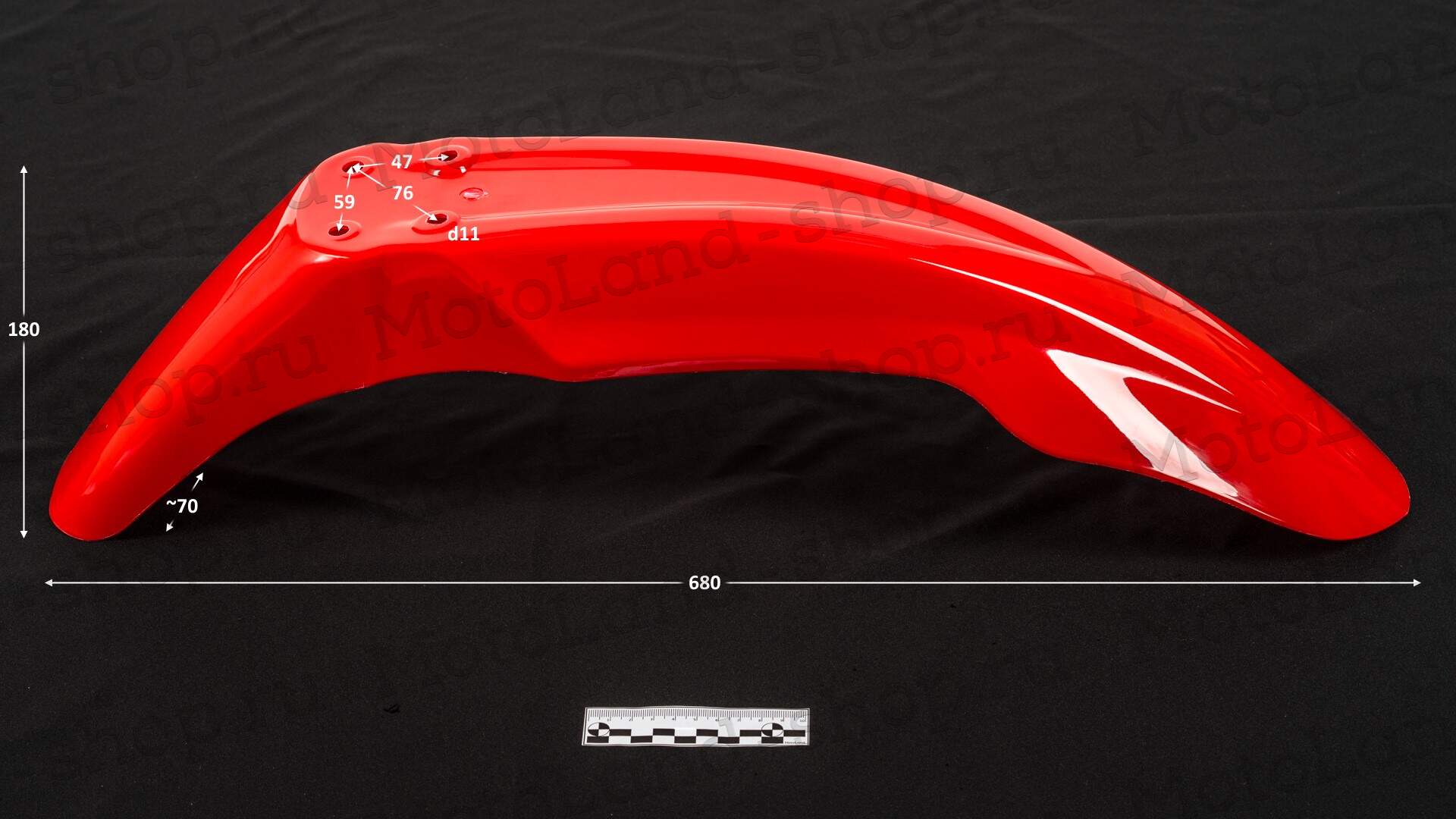 Крыло переднее кросс (19" колесо) красное