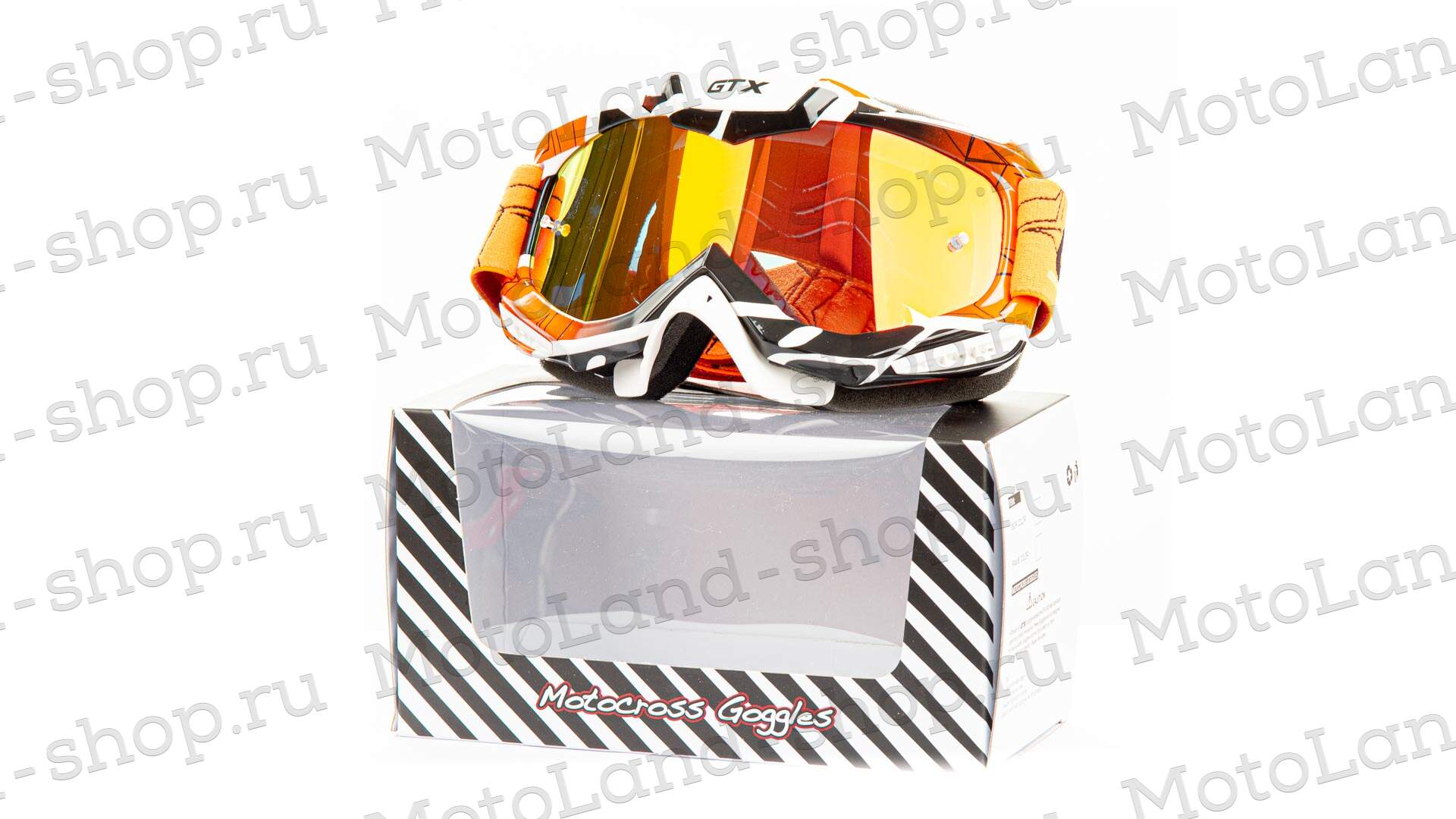 Очки Мотокросс GTX 5016 оранжевые