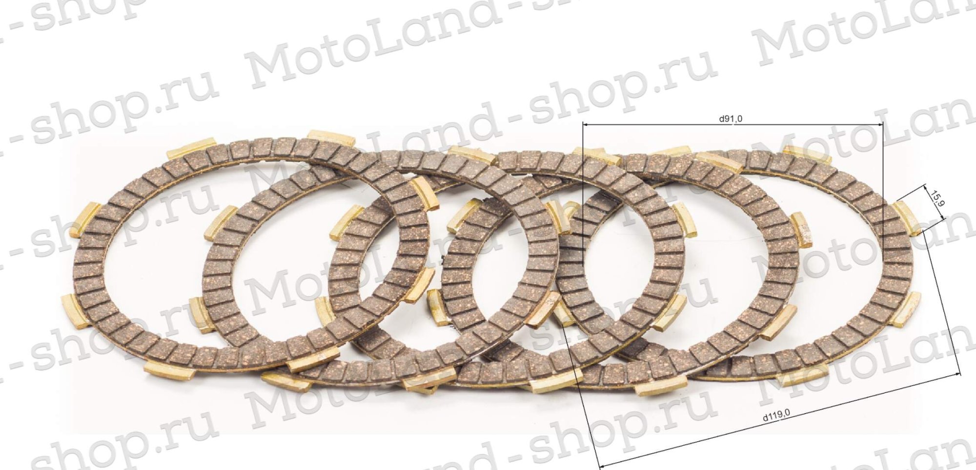 Диски сцепления 164FML,166FMM (CBN/CGN200/CGN250) текстолит