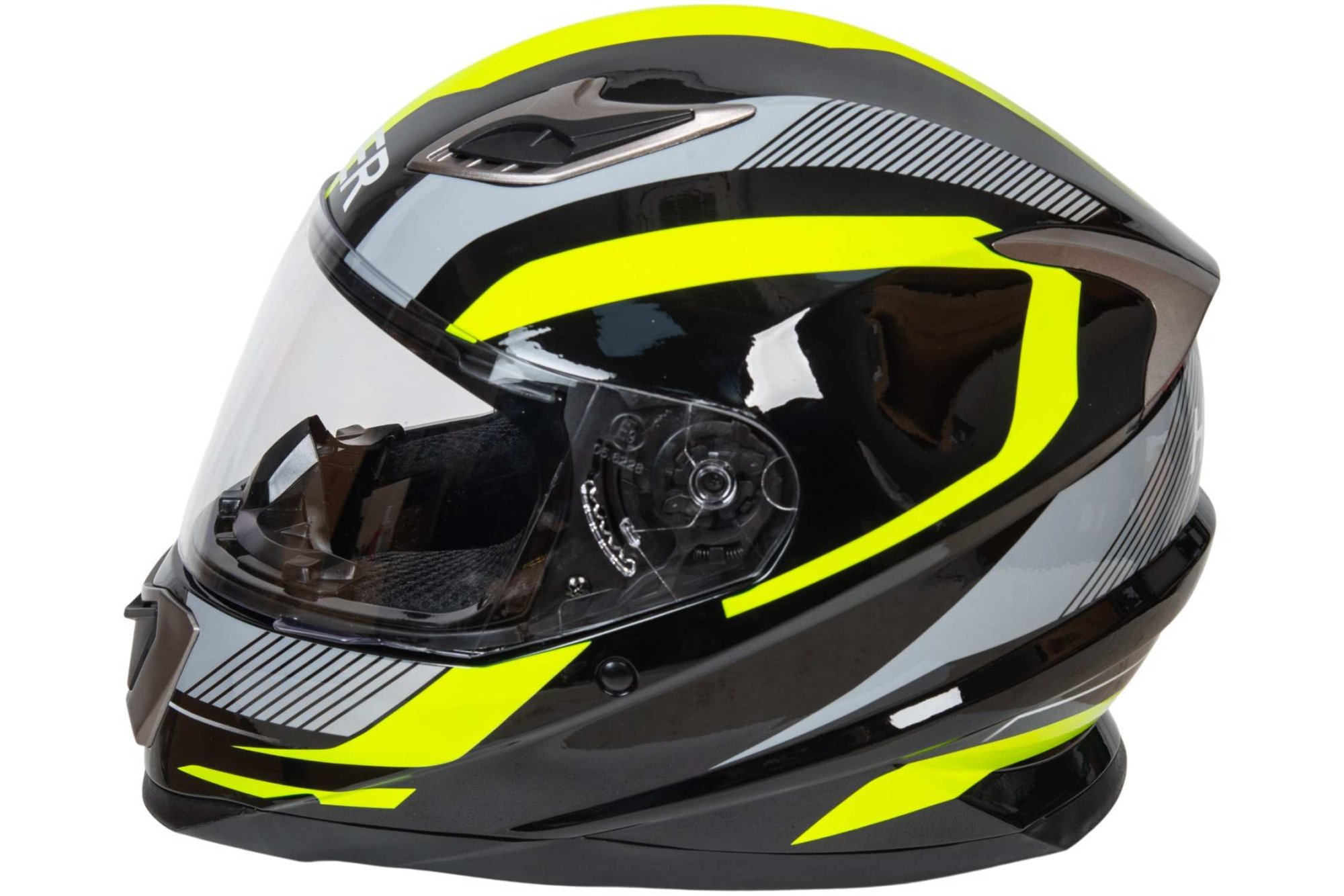 Шлем мото интеграл HIZER B562 №1 (XL)  black/yellow