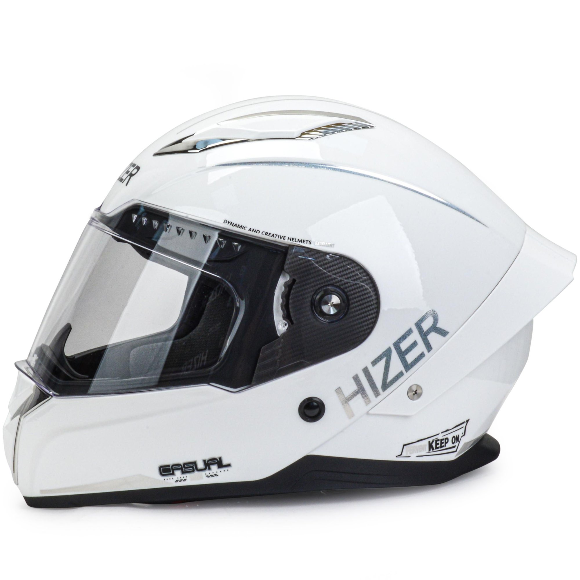 Шлем мото интеграл HIZER 550 №4 (XL) white