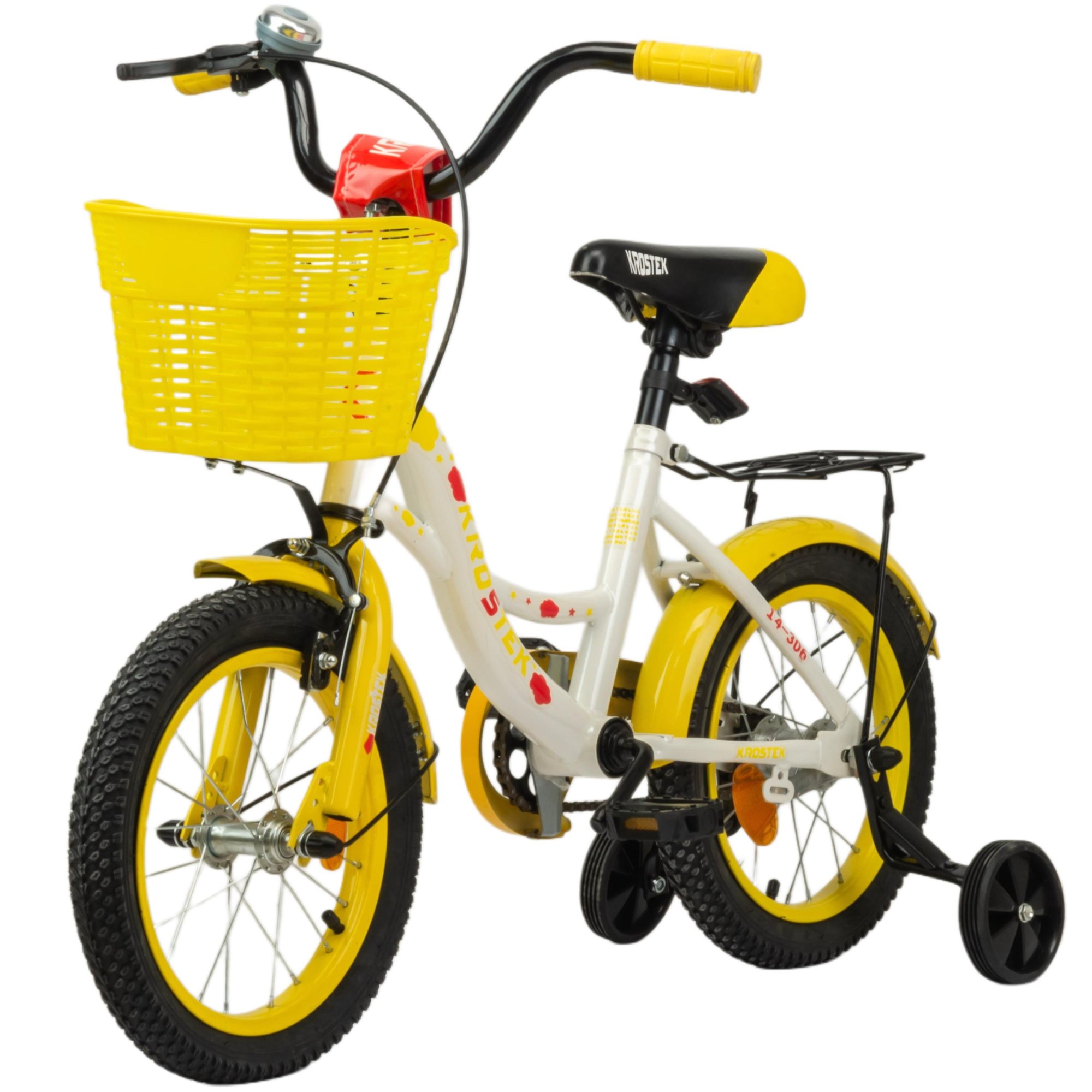 Велосипед 14" KROSTEK PLAY (рама 10") (желтый)