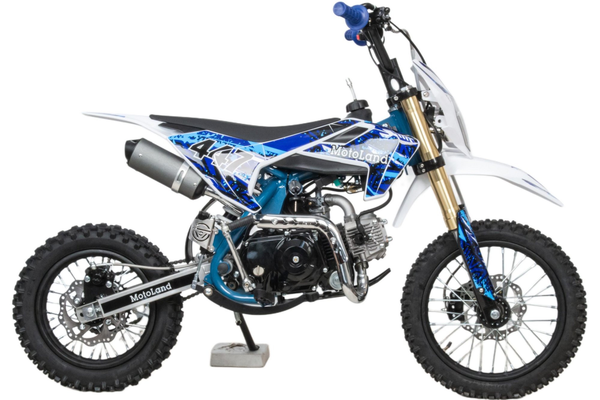 Питбайк  Motoland TCX125 E 14/12 + фара синий